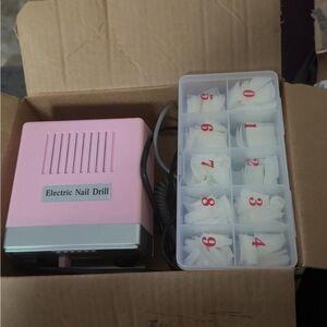 Pink Electric Nail Drill Set
